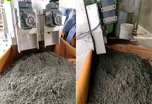 Bùn thải ra từ máy ép bùn trục vít khá khô những vẫn không đạt độ khô bằng máy ép bùn khung bản 