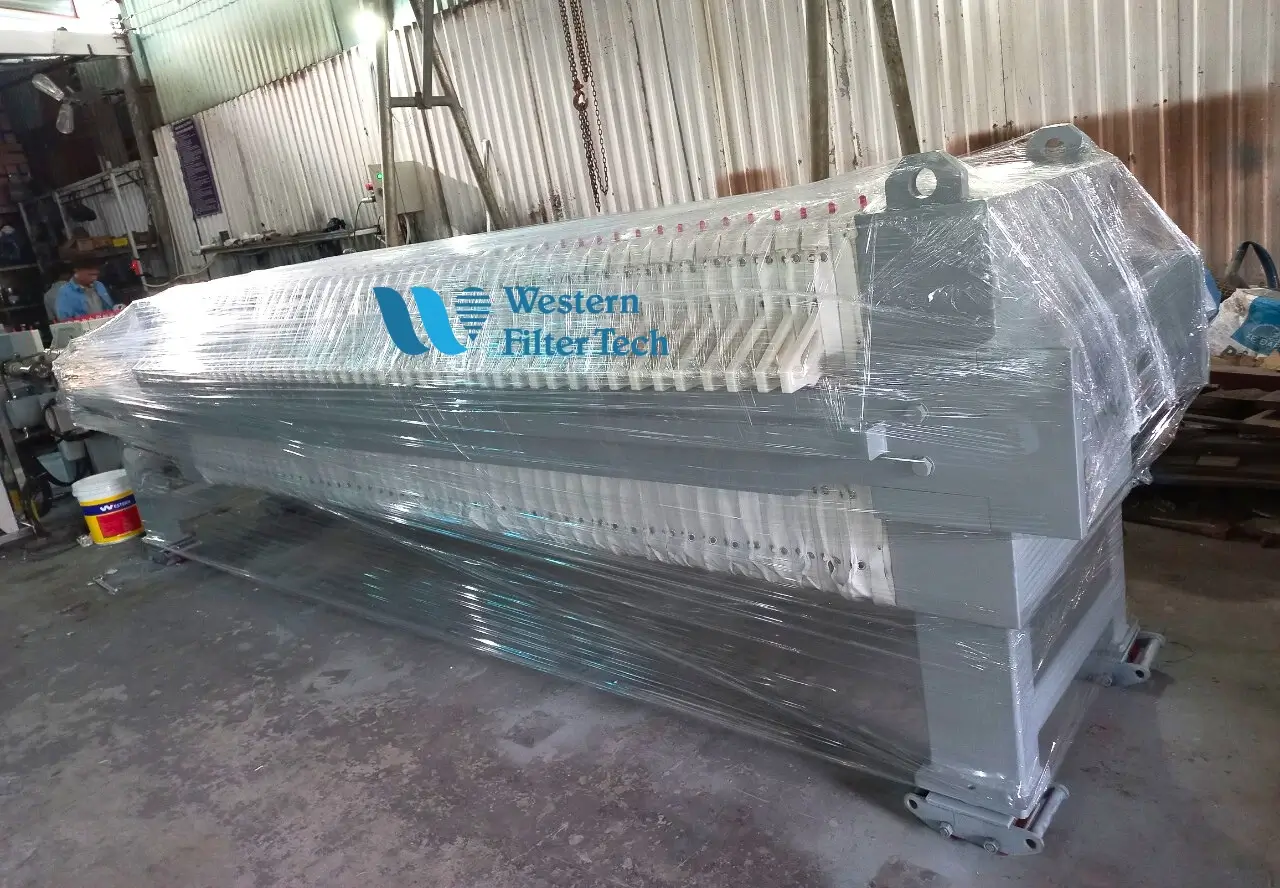 The filter chamber press is ready to be transported to Thanh Hoa - Vietnam to perform the task of sludge treatment
